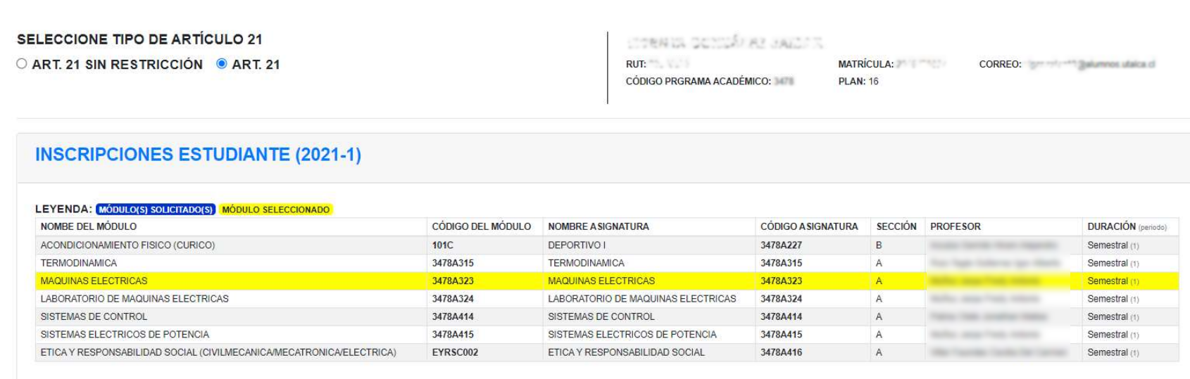 Paso 2 - Selección de módulo